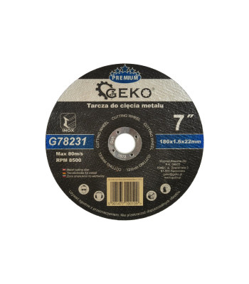 Metāla griešanas disks GEKO PREMIUM Inox (5/25/200) 180x1.6