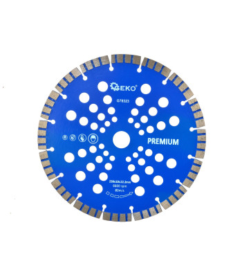 Dimanta turbo segmenta disks GEKO PREMIUM by laser 230x10x22,2 mm (25)