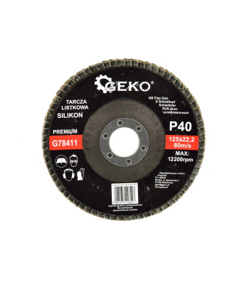 Lamelveida slīpripa GEKO PREMIUM „SILIKON“ — 125mm, P40 (10/200)