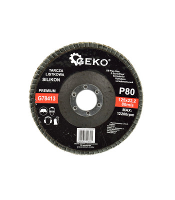 Lamelveida slīpripa „SILIKON” GEKO PREMIUM 125mm P80 (10/200)