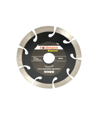 Segmentēts dimanta disks Heidmann, melns (100/200) 125x22,2x10mm