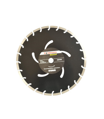 Dimanta segmentētais disks Heidmann, melns, 350x25,4x10mm