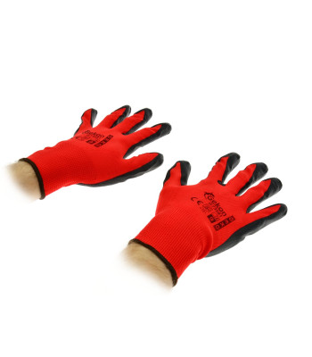 Aizsargcimdi GEKO /RED Nitryl/ (12/300), izmērs 9