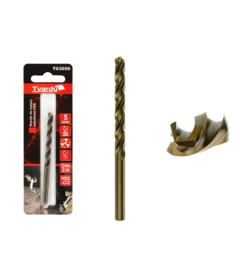Kobalta metāla urbītis, HSS M35, 5 mm (1/80/640)
