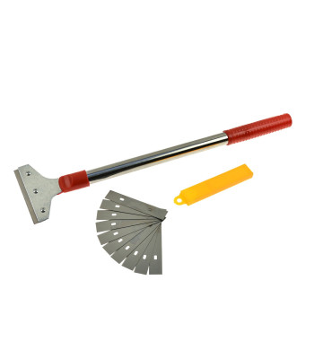 Krāsas noņemšanas skrāpis sienām un stiklam + 10 asmeņi (150) 48cm