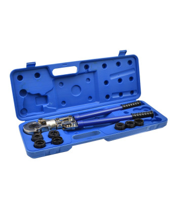 Presēšanas instruments cauruļu savienojumiem + 8 matricas (4), PEX-AL-PEX, 16-32mm