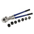 Presēšanas instruments cauruļu savienojumiem + 8 matricas (4), PEX-AL-PEX, 16-32mm