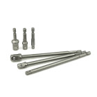 Adapteru komplekts uzgriežņu galviņām, 6 elementi, HEX (50), 1/4", 3/8", 1/2"