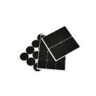 Filca paliktņu komplekts mēbelēm, melns, 28 gab. – apaļi 25 mm, taisnstūrveida 25x25 mm un 40x40 mm