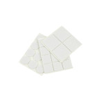 Filca paliktņu komplekts mēbelēm (balts) – apaļi un taisnstūrveida – 28 gab., 25 mm, 25x25 mm, 40x40 mm (25/250)