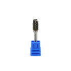 Rotējošā vīle metālam no volframa karbīda, cilindriska ar noapaļotu galvu, 10x20mm, kāts 6mm