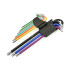 Krāsains Torx atslēgu komplekts, 9 gab., S2, T10–T50, 229 mm