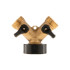 2 virzienu sadalītājs krānam ar lodveida vārstiem, GW3/4" x 2 GZ3/4" (10/60)
