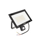 LED prožektors ar kustības sensoru, auksti balta gaisma 6500K, 100W, 22,5 x 15,5 cm