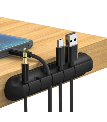 Elastīgs kabeļu organizators un turētājs, 5 vietu