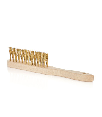 PL Stiepļu suka rūsas noņemšanai, dzeltena, 3 rindas, spraugām, koka (30/50)