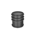 Brīvi novietojams durvju atduris, augstais, melns matēts, 74 mm, 83 mm