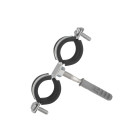 Dubultā metāla skava ar gumiju caurulēm 3/4" 26-30mm