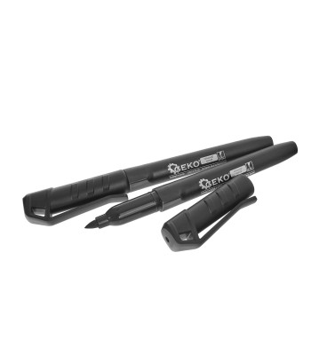 Melni biezi permanentie celtniecības marķieri – 2 gab. komplekts (12/144), 1,0–1,5 mm