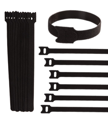 Kabeļu saites ar līplentes aizdari – organizators, 10 gab. – 210mm x 12mm