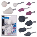 Slīpēšanas akmeņu komplekts Geko, 10 gab. 3mm/6mm (20/80)