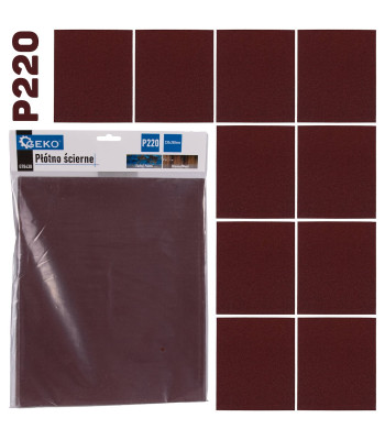 Abrazīvais audums – loksne P220 (10/500), 230x280mm