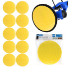 Slīppapīrs slīpmašīnai – perforēts dzeltenas krāsas disks žirafei (10/100/500), 225mm P100