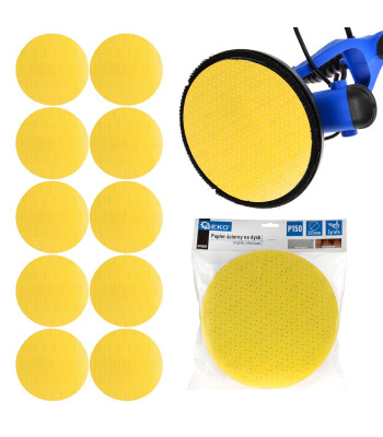 Slīppapīra disks ar caurumiem žirafei – 225mm P150 (10/100/500)