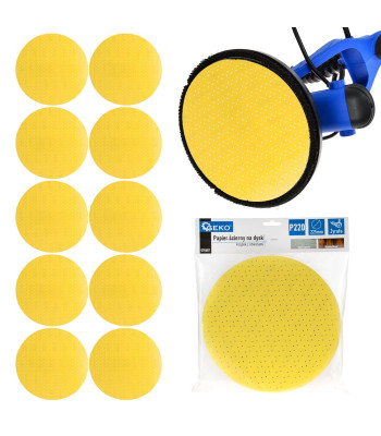 Slīppapīra disks ar caurumiem slīpmašīnai “žirafe” (10/100/500), 225mm P220