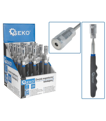 Teleskopisks magnētiskais satvērējs ar LED, izstādes kartona iepakojums (12/48), 80cm