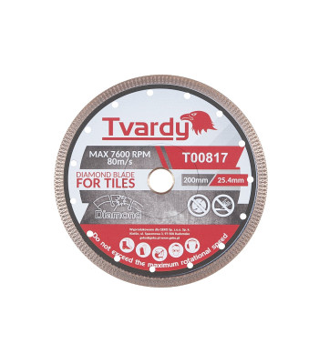 Dimanta disks porcelāna flīzēm Tvardy PROFI 200x10x25.4/22.23mm