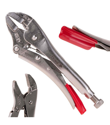 Morsa tipa fiksējošās knaibles ar taisnām spīlēm CrV (6/48), 250 mm