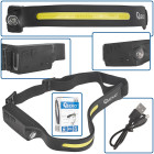 Galvas lukturis ar kustības sensoru, LED COB 3W + 1W XPE, 1200mAh, 350lm, IPX4