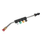 Izliekta augstspiediena lance + 5 sprauslu komplekts 15°