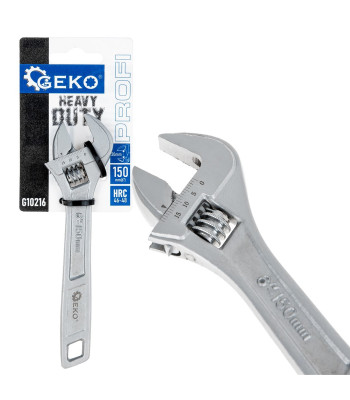 Regulējama zviedru atslēga GEKO PROFI HEAVY DUTY 6