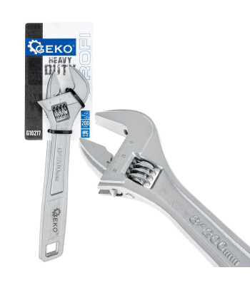 Zviedru tipa regulējamā atslēga GEKO PROFI HEAVY DUTY 8