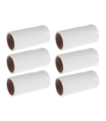 Drēbju tīrīšanas rullīša rezerves ieliktņu komplekts, 6 gab., 10cm x 60 loksnes