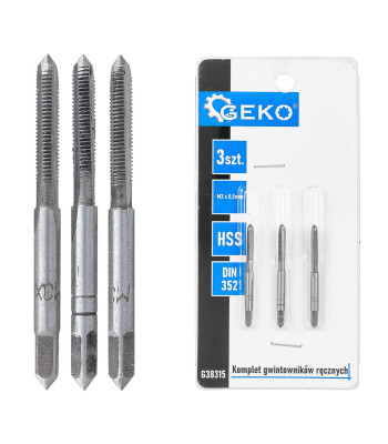 Rokas vītņgriežu komplekts M3 x 0,5 mm, 3 gab. (150/300)