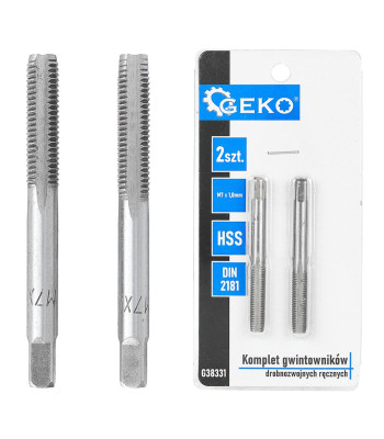 Manuālo smalkvītņu vītņgriežu komplekts, 2 gab. M7 x 1,0 mm (100/200)