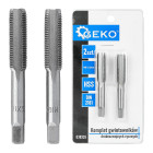 Smalkvītnes manuālo vītņgriežu komplekts, HSS, DIN 2181, 2 gab., M10 x 1,0 mm