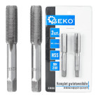 Rokas smalkvītņu vītņgriežu komplekts, HSS, DIN 2181, 2 gab., M12 x 1,25 mm