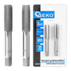 Rokas smalkvītnes vītņgriežu komplekts, 2 gab., HSS, DIN 2181, M12 x 1,5 mm