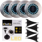 Saules dārza zemē iebraucama lampa, 4 gab. komplekts, 16 LED (1/6)