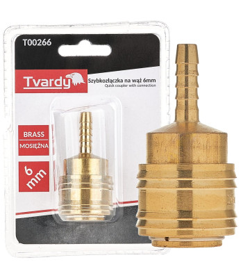 Misiņa ātrais savienotājs šļūtenei, sievišķais tips 6mm (1/10/100)