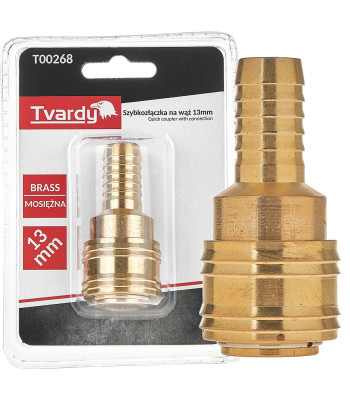 Misiņa ātrsavienojums šļūtenei, sievišķais tips (1/10/100), 13mm