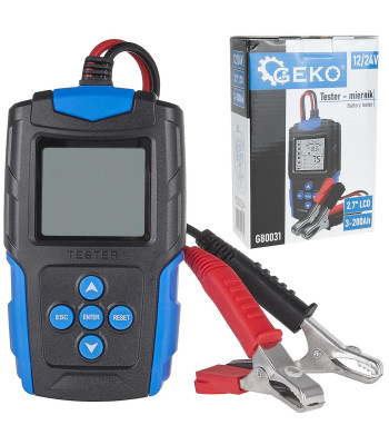 Geko akumulatoru testeris ar LCD displeju – 12/24V 3Ah-200Ah