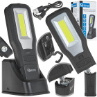 Darbnīcas LED lampa POWERBANK ar magnētu, regulējamu pamatni un uzlādes staciju 10W + 5W 2000mAh 550lm IP54 (10/20)