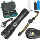 Taktiskais LED lukturis GEKO – XHP50, 15W, 1800mAh, 1500lm, IPX3