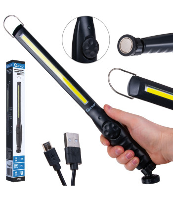 Regulējama darbnīcas lampa ar magnētu LED COB 10W 1800mAh 450lm IP44