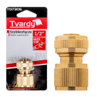 Misiņa dārza ātrsavienotājs ar STOP funkciju BRASS-LINE (10/80) 1/2"
